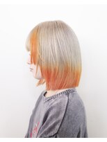 ルプラ ガーデン(le-pla garden) オレンジ+ベージュ#ケアブリーチ#ダブルカラー#髪質改善カラー