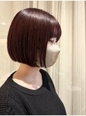 カシスレッド/ぱつっとミニボブ