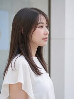 ナチュラ(natura)&nbsp;艶ブラウン×顔まわりレイヤーロング
