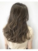 __シルキーベージュ×ハイライト×ほつれウェーブ