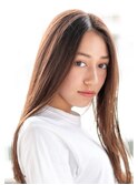 アッシュブラウンで艶感アップ☆