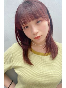 ベイルーム(BAYROOM by HONEY omotesando) 【BAYROOM】洗いざらしウルフレイヤー×カシスピンク