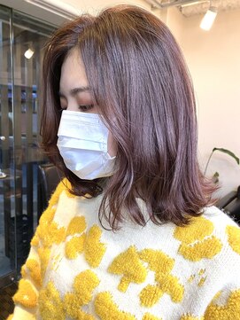 ヘアーサロン アウラ(hair salon aura) 【aura】カラースタイル　チェリーピンク
