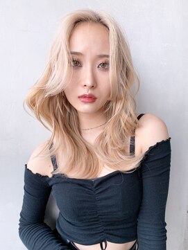 アルバム 池袋(ALBUM) くびれレイヤー_マロンベージュAラインボブかきあげロング_8612