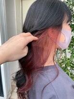 アース コアフュールボーテ 川中島店(EARTH coiffure beaute) チェリーレッドインナーカラー韓国