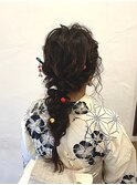 ヘアセット☆浴衣着付け☆編みおろしスタイル☆花火大会