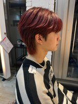 ダブル(W) メンズ/韓国カルマ/オレンジレッド