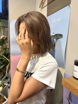 ワッツユアヘアストーリー(What’s your hair story)&nbsp;ボブ/ハイライト/ダブルカラー/ベージュカラー/外国人風カラー