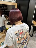 切りっぱなしボルドーレッド