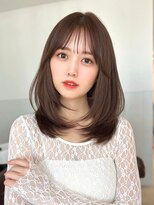 アフロートリノ(AFLOAT Leino)&nbsp;レイヤーカットミディアム顔まわりワンカール顔周り前髪銀座