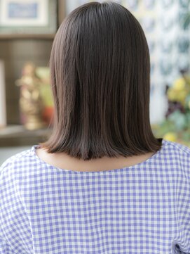 カバーヘア イヴ 戸頭店(COVER HAIR EVE) ★黒髪アッシュ小顔くびれヘア切りっぱなしボブディ30代40代★10