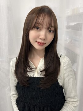 ハピネス 梅田茶屋町店(HAPPINESS) チョコレートブラウン/韓国ヘア/髪質改善/ブリーチなし/顔まわり