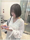 美髪＊切りっぱなしボブ＊ダークグレー/髪質改善/Zina札幌
