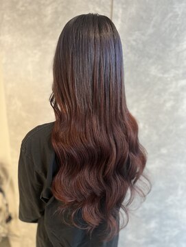 ガルボヘアー 心斎橋店(garbohair) プルエクステ/デザインカラー/ボルドーカラー/心斎橋