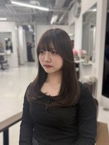 ハピネス 梅田茶屋町店(HAPPINESS)&nbsp;レイヤーカット/ブリーチなし/ショコラブラウン/髪質改善/顔周り