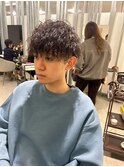 波巻きツイストスパイラルパーマ/フェザーパーマ/眉毛/メンズ 