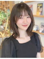 ルエ(rue)&nbsp;大人可愛い20代30代40代50代ウルフレイヤーボブ丸みショートボブ