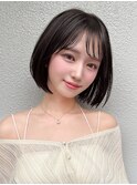 シースルーバングでダークでも重たくならない透明感ボブ【浦和】