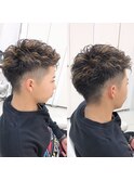 フェード×パーマ×メッシュ