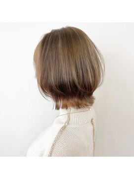 オル(Olu) 【MASAYA】ミルクティーベージュ×レイヤーボブ