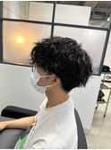 ショートマッシュ波巻パーマ♪