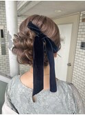 アップスタイル ヘアセット お呼ばれヘア