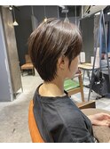 20代30代大人美人アッシュオリーブショコラアッシュショートヘア