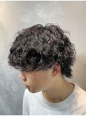 波巻きウルフ 波巻きパーマ