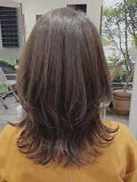 ヘアエジェリプリム (hair&spa egerie prime) くびれ小顔で大人可愛いレイヤー/アースカラー/30代40代50代