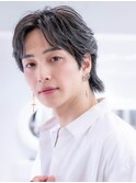 カルマパーマベリーショートダークアッシュニュアンスパーマ