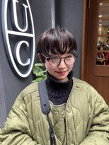ウィーク 梅田(UiiC)&nbsp;黒髪モードな大人マッシュショート UiiC 中平鮎歌