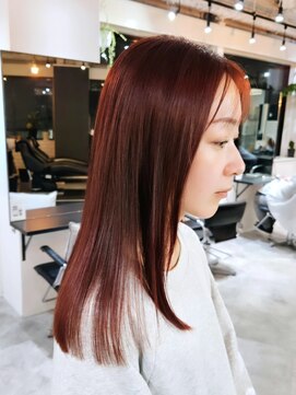 エイス 梅田 中津(Ace) きりっぱなしロング ピラミンゴカラー