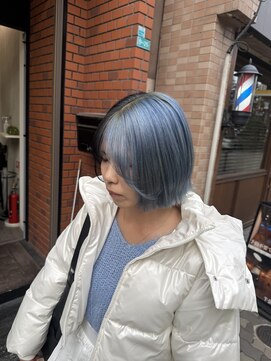 ココット 京橋店(cocotte) 艶髪水色ツートンカラー