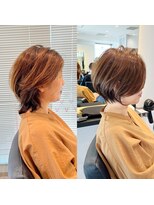 バンプ ギンザ(BUMP GINZA)&nbsp;30代40代50代絶壁解消ひし形小顔前下がりショートボブ【ERIKA】