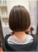 20代30代40代大人可愛い森ガール風小顔赤みブラウンボブ