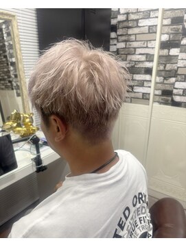 リアン(Lien) ブリーチ×メンズ×ホワイトミルクティーベージュ