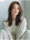 ☆ホワイトグレージュミニウルフデジタルパーマチェリーブラウン