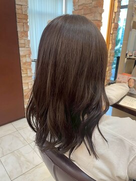 髪質改善/顔周りレイヤーカット/グレージュ[千葉/千葉駅]