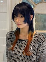 フォークロア 本店(Folk Lore)&nbsp;ネイビー×オレンジ 中明度カラー