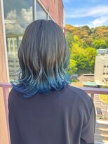 ビアージュ(Viage)&nbsp;#エンドカラー　#裾カラー #デザインカラー #ケアブリーチ　#青