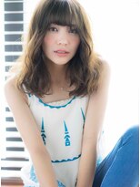 ヘアデザイン ソラ(Sola)&nbsp;ヌーディーアッシュベージュ×ナチュラルゆるウェーブミディ