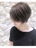 小顔ハンサムショート☆イメチェン☆アッシュ☆学割U24