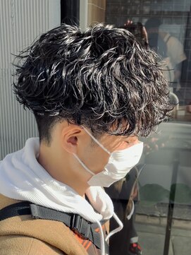 フィフス(fifth) スリークショートツーブロック波巻きスパイラルパーママッシュ