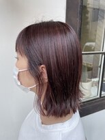 ヘアー アイス カンナ(HAIR ICI Canna) 外ハネ×ハイライト×ピンクパープル