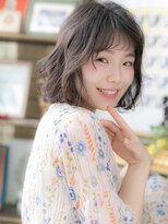 カバーヘア ブリス 戸田公園西口店(COVER HAIR bliss)&nbsp;黒髪くすみカラーくせ毛風Aラインボブa戸田公園20代30代40代!