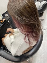 エンカウントバイマハロ 千葉(encount by mahalo)&nbsp;インナー×透明感ピンクベージュテラコッタ【ブリーチ/千葉駅】