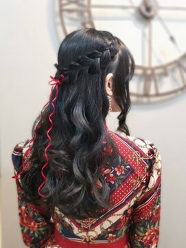 ヘアセットサロン ミント(Hair set salon MINT) 編み込みハーフアップ