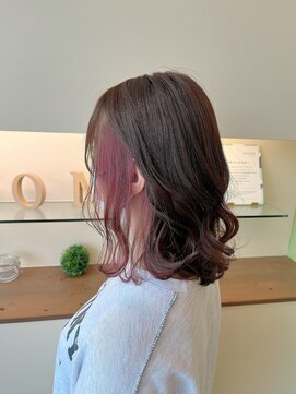 ブランシェ 高蔵寺店(BRANCHE) ★ケアブリーチ使用★イヤリングピンクカラー【北川】