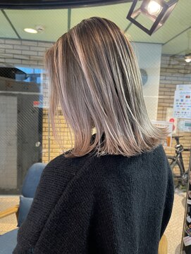 ラフ(LAFF) #黒髪#ボブルフ#ネビージュ#小顔#ワンレン