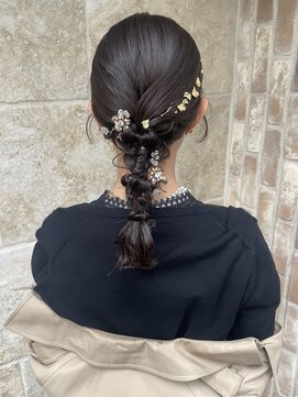 サニーサイドサロン(SUNNY SIDE SALON) タイト編みおろしアレンジhair/たまプラーザ